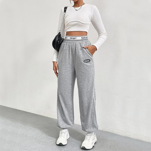 Women's Gray Wide Leg Dance Pants