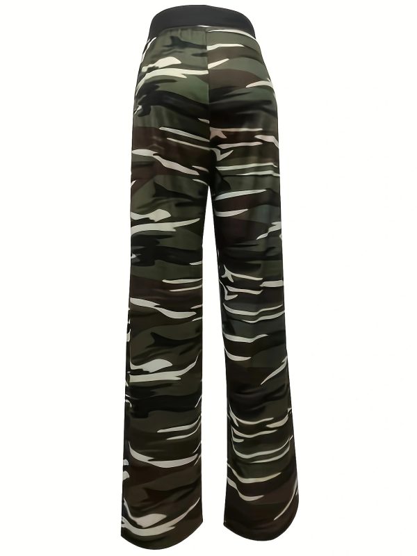 Women's Camouflage Wide Leg Pajama Pants - Image 2