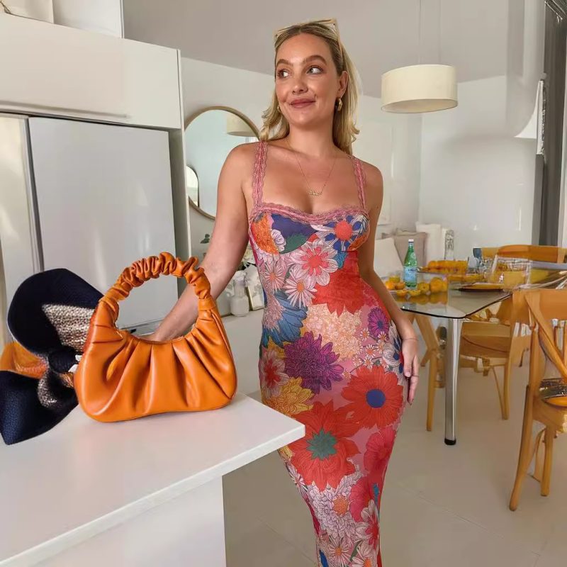 Floral Off-Shoulder Slip Dress - Image 2