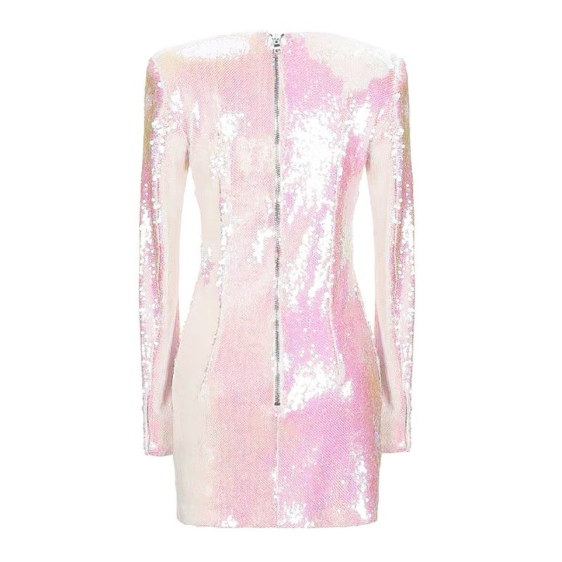 Shiny Sequined Party Gown - Image 3