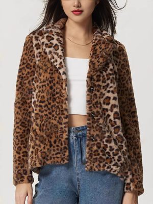 Women’s Leopard Print Buckle Coat