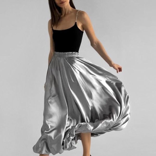 French High Waist Balloon Skirt