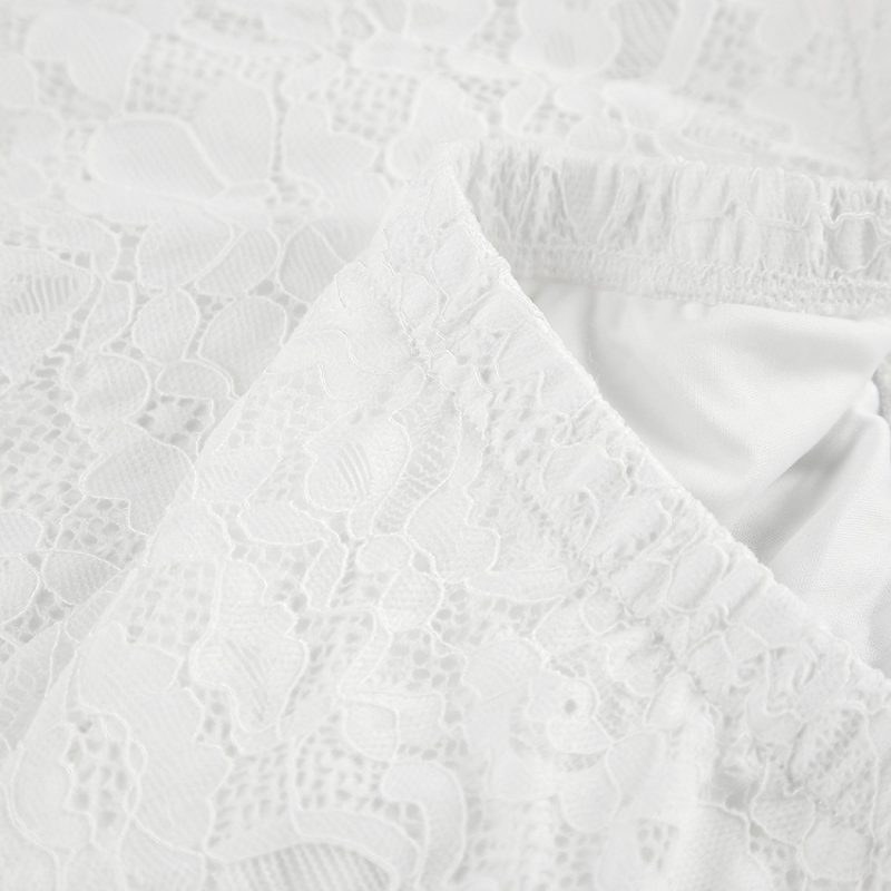 Jacquard Lace Cutout Long Skirt - Image 4