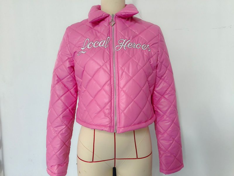 Embroidered Zipper Cotton Jacket - Image 2