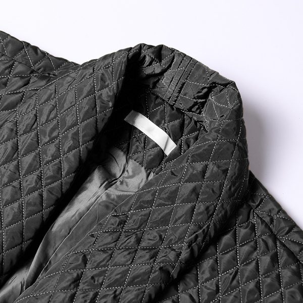 Women's Plus Size Quilted Polo Coat - Image 3