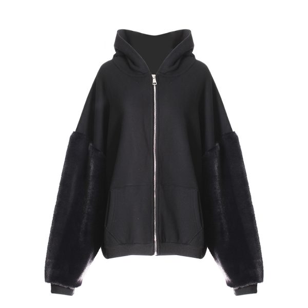 Women's Fleece Lined Hooded Sweatshirt - Image 4