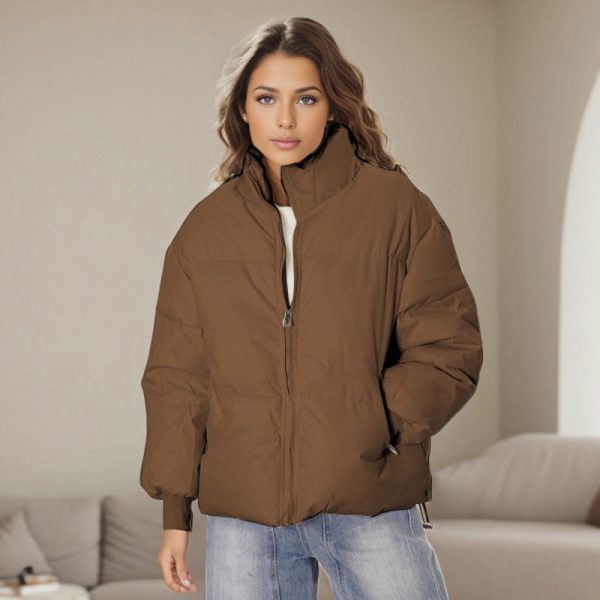 Stylish Thermal Stand Collar Jacket - Image 3