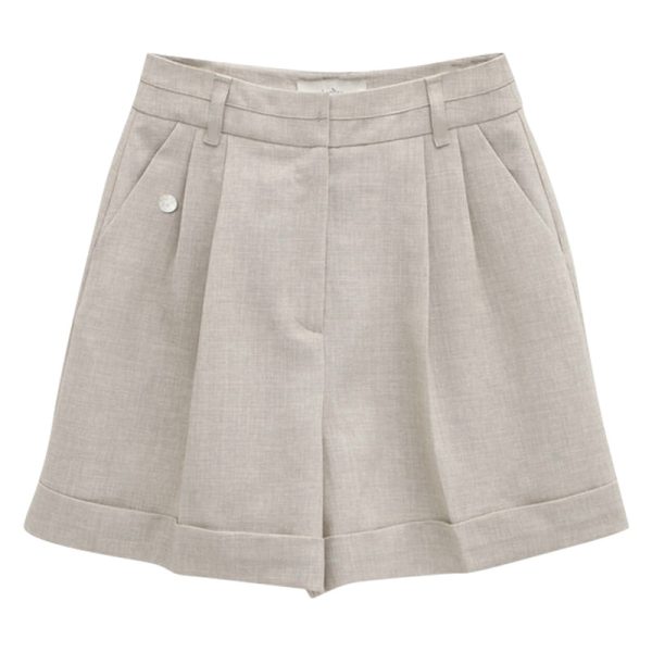 Women's High Waist Linen Shorts with Pockets - Image 4