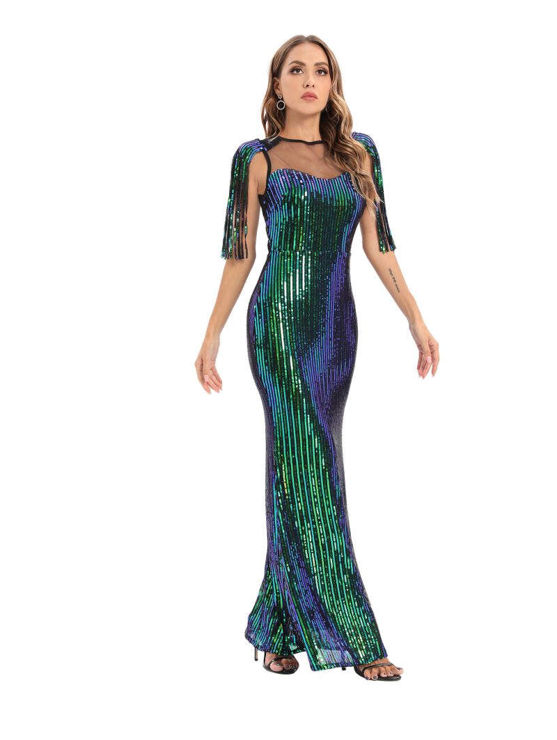 Sexy Retro Green Dress - Image 2