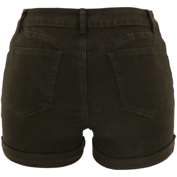 Women's Low Waist Ripped Denim Shorts - Image 3