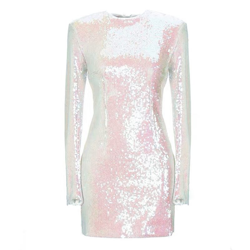 Shiny Sequined Party Gown - Image 2