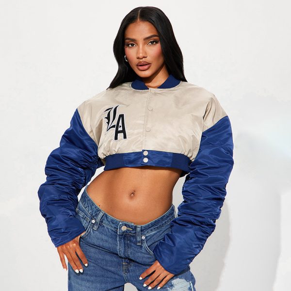 Women's Colorblock Baseball Jacket