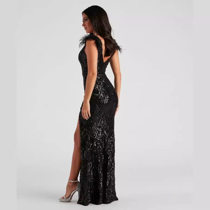 Slim Sequin Cocktail Dress - Image 3