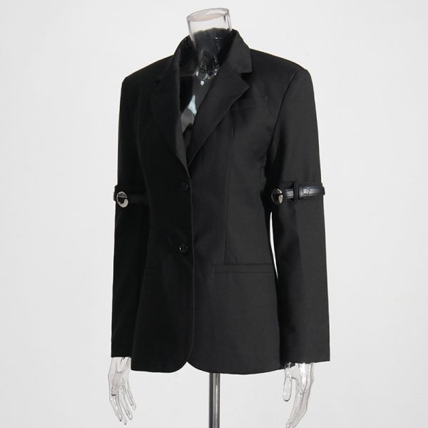 Women's Slim Fit Stitching Blazer - Image 3