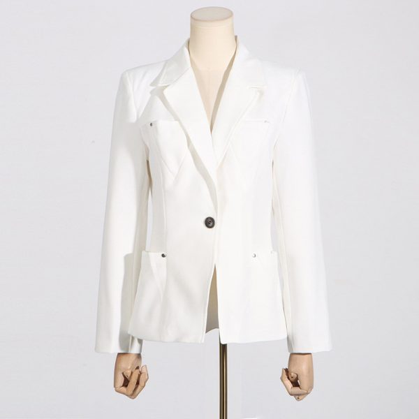 Women's Polo Collar Slim Blazer