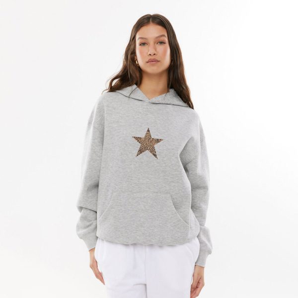 Gray Leopard Star Hoodie - Image 4