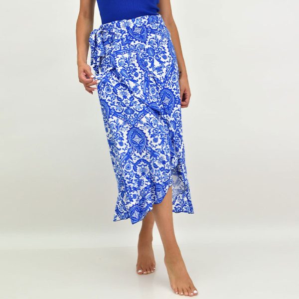 Lace-Up Ruffled Floral Skirt - Image 3