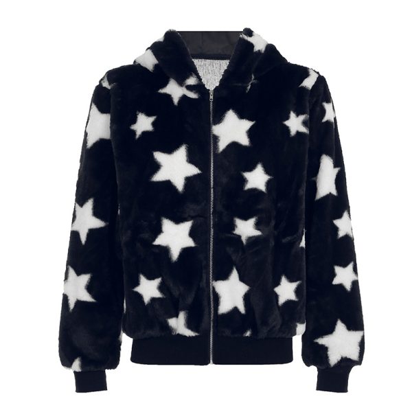 Star Hooded Plush Sweatshirt - Image 4