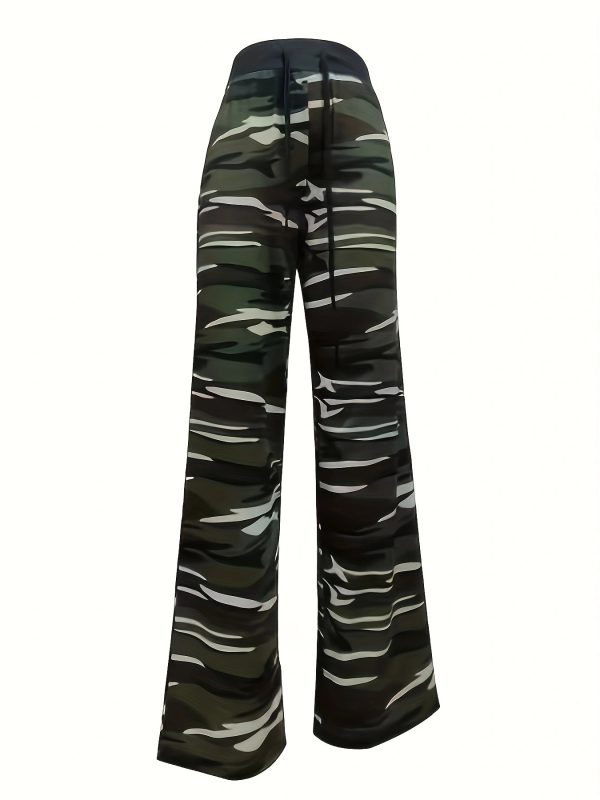 Women's Camouflage Wide Leg Pajama Pants - Image 3