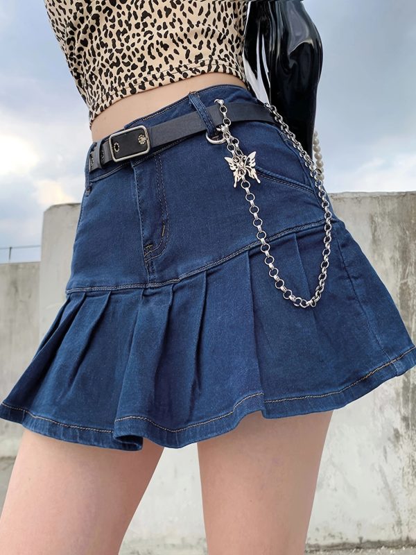 Sexy Two-Piece Denim Skirt - Image 2