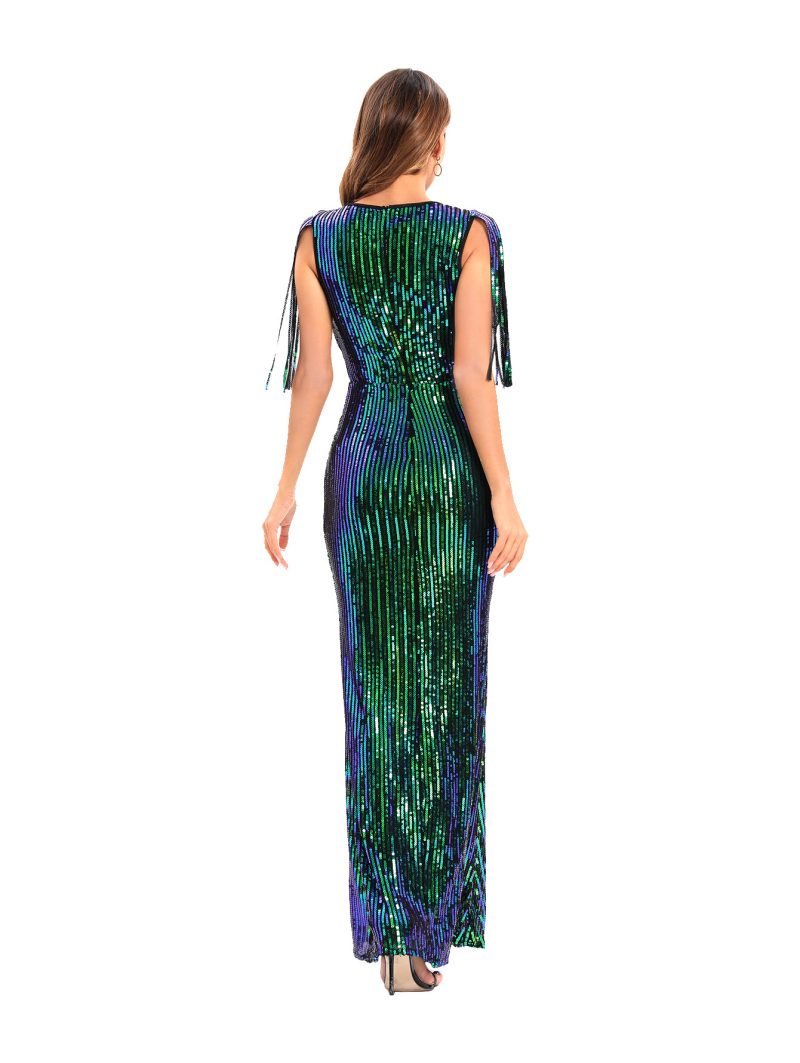 Sexy Retro Green Dress - Image 3