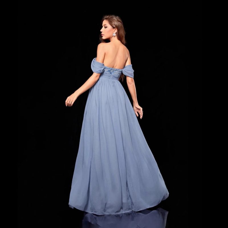 Off-Shoulder Tube Evening Dress - Image 4