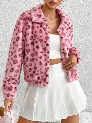 Women’s Velvet Leopard Print Coat