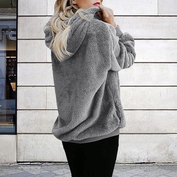 Women's Long Sleeve Hoodie Coat - Image 2