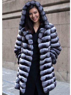 Women’s Hooded Faux Mink Fur Coat