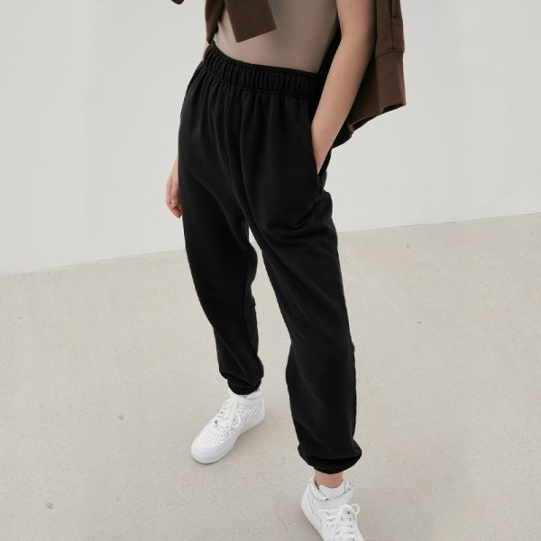 High-Waist Cotton Terry Sweatpants - Image 3