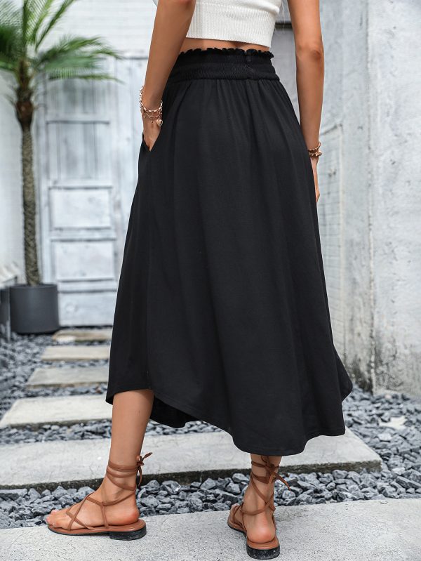 High-Waist Casual Skirt with Pockets - Image 4