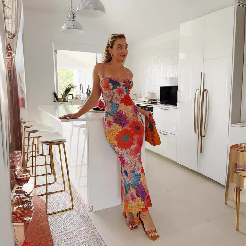 Floral Off-Shoulder Slip Dress - Image 3