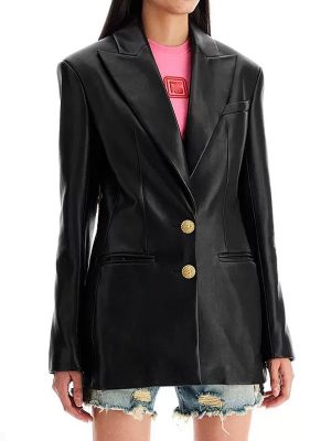 Women’s Slim Fit Leather Blazer