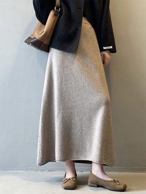 Thermal Knitted High-Waist Skirt