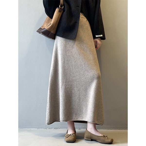 Thermal Knitted High-Waist Skirt