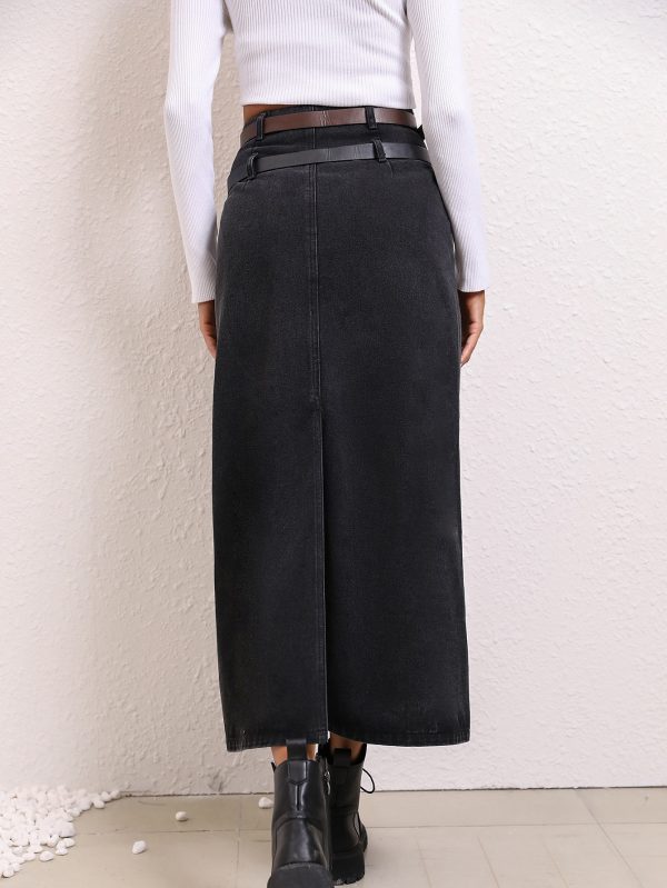 Trendy Casual Slimming Denim Skirt - Image 4