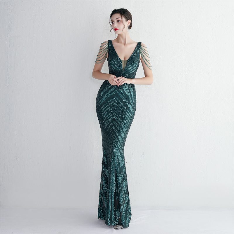 Elegant Beaded Party Dress - Image 4