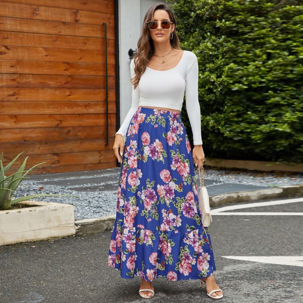 Retro Floral Ruffle Skirt - Image 2