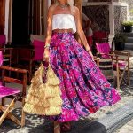Bohemian Printed Maxi Skirt