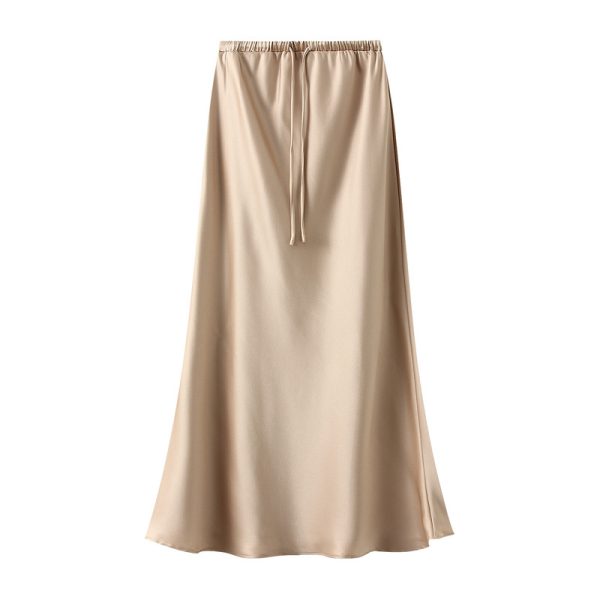 Silky Fishtail Satin Skirt - Image 2