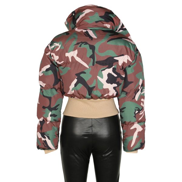 Retro Camo Print Short Jacket - Image 3