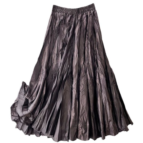 Retro Pleated Swing Skirt