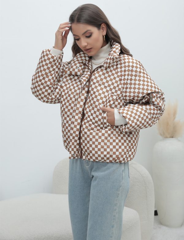 Plaid Bread Coat Cotton Padded Jacket - Image 2