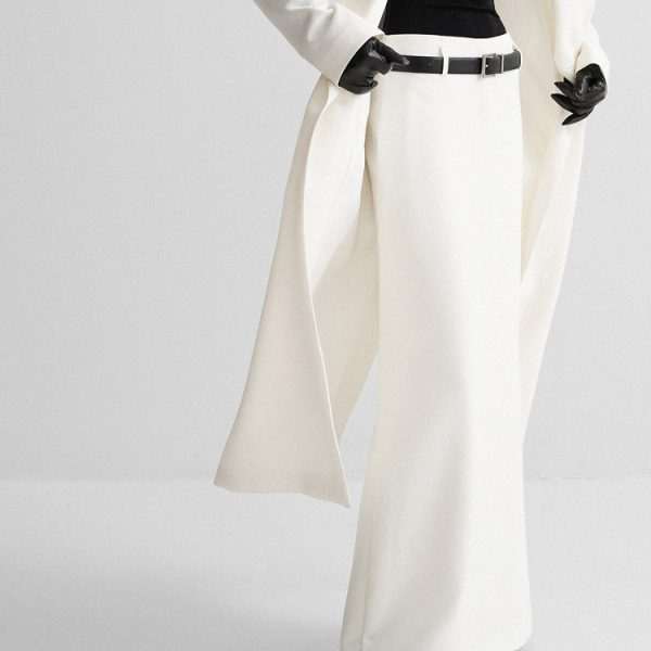 White Low Waist A-Line Skirt - Image 2