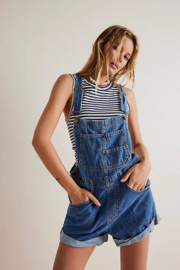 Women's Loose Multi-Pocket Overalls