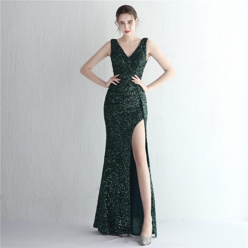 Handmade Sequin Fishtail Gown - Image 2