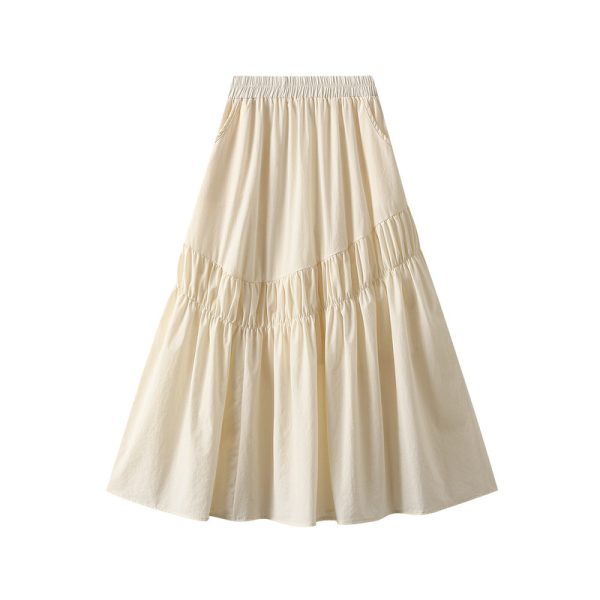 Women's Asymmetric Pleated Midi Skirt - Image 2