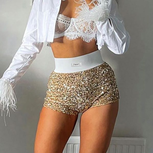 Women's Sexy High Waist Sequin Shorts