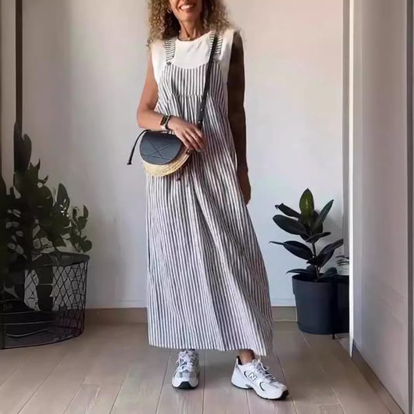 Striped Summer Overall Skirt