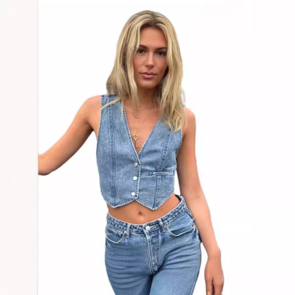 Women's Casual Denim Vest